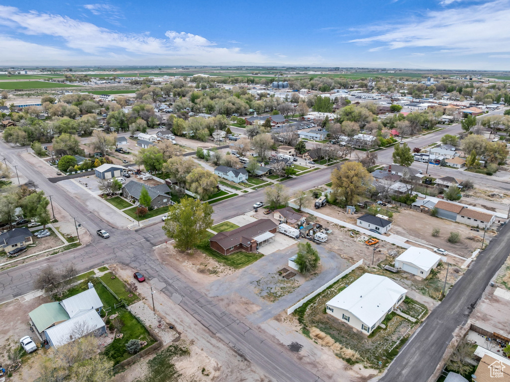 Bird\\\'s eye view with a residential view