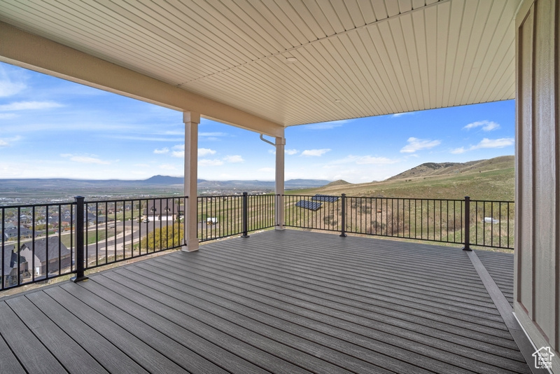 Deck with a mountain view