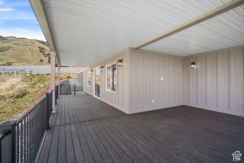 View of wooden terrace