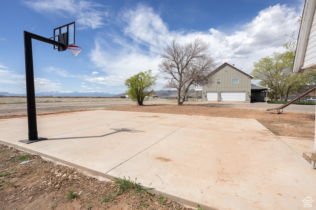 View of sport court featuring community basketball court