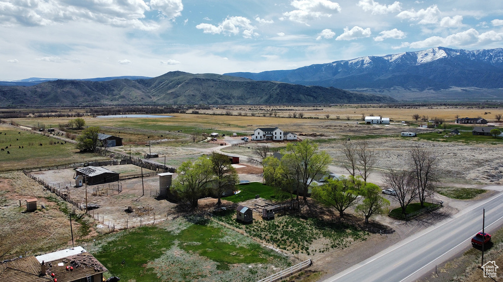 Property view of mountains with a rural view
