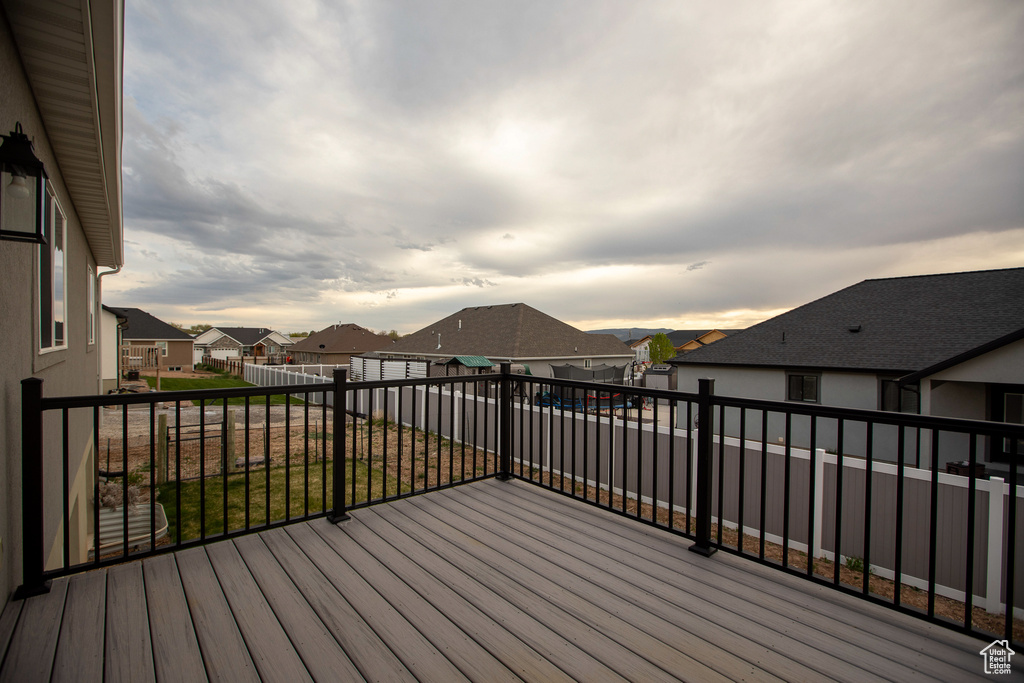 Deck featuring a residential view