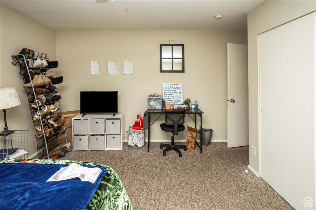View of carpeted bedroom