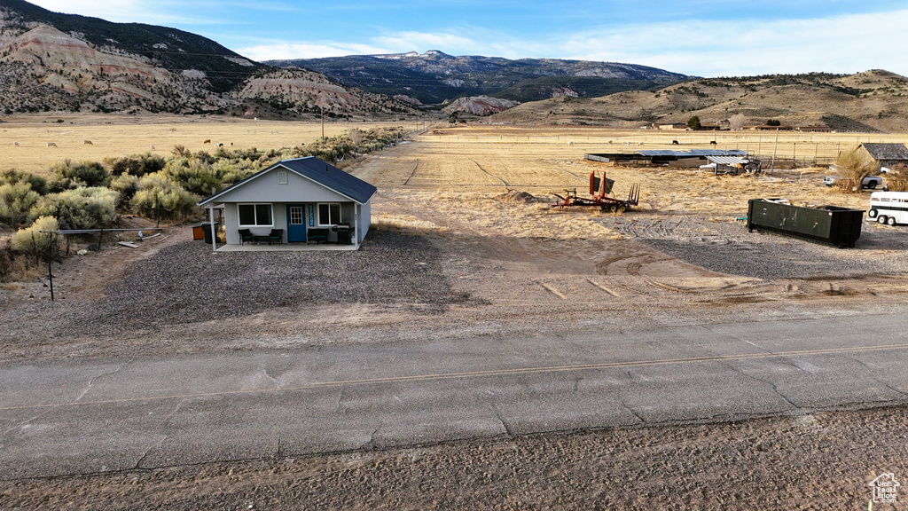 Property view of mountains featuring a rural view