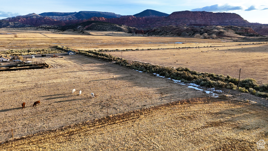 Property view of mountains featuring a rural view