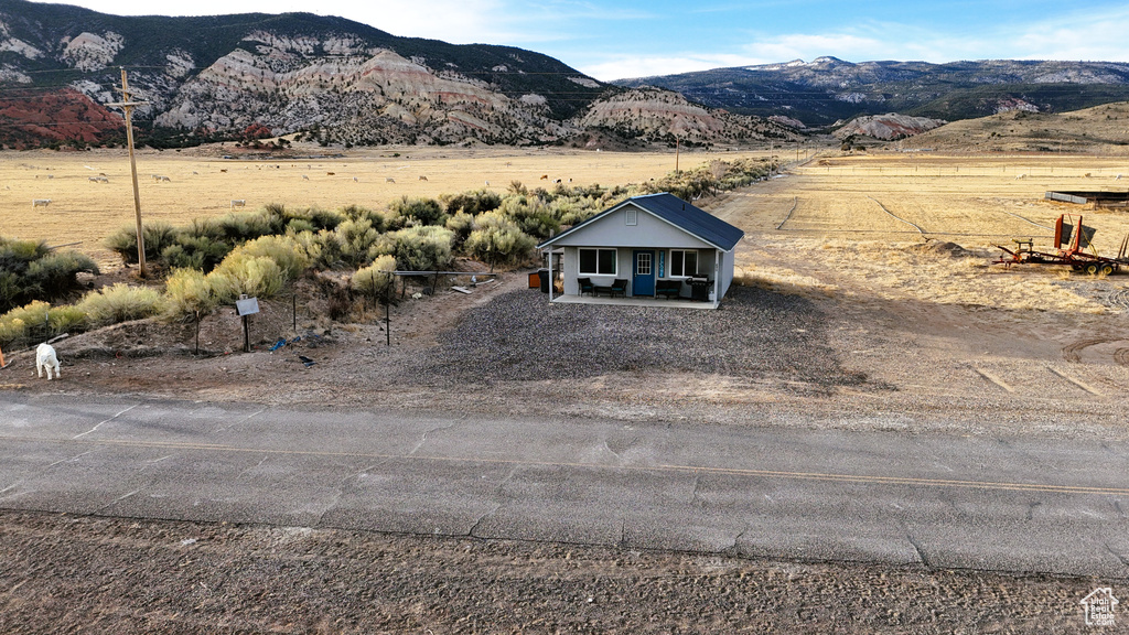 Mountain view featuring a rural view