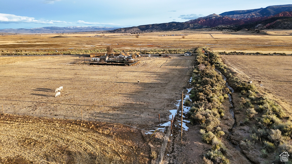 Property view of mountains featuring a rural view