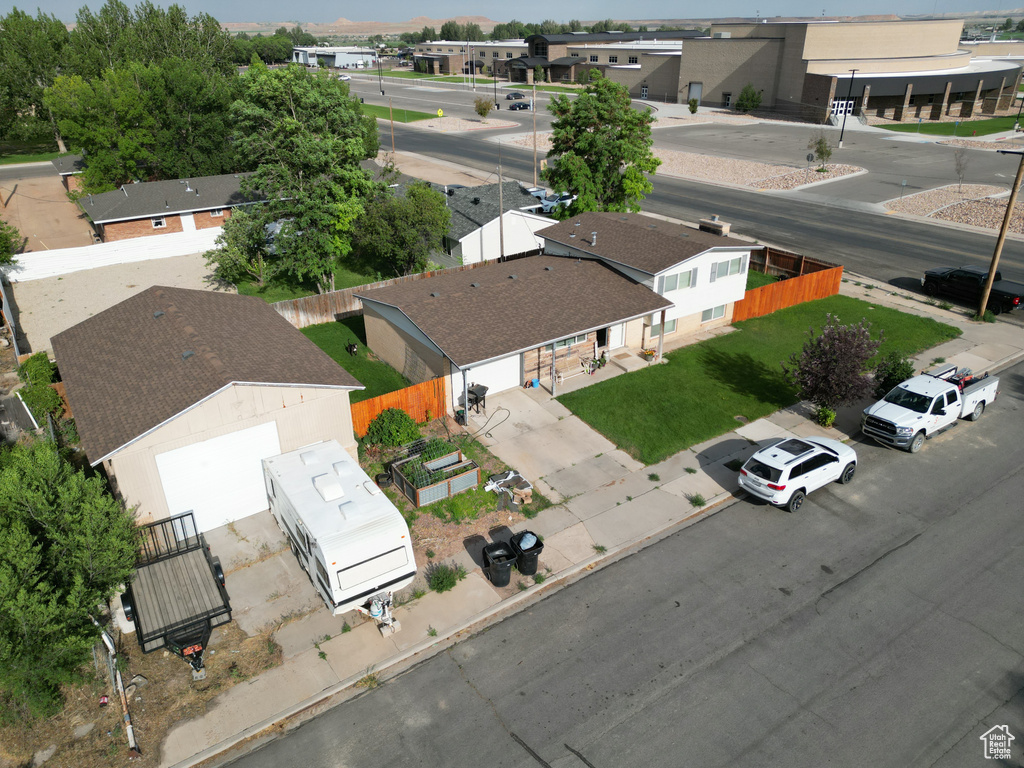 Aerial view featuring a residential view