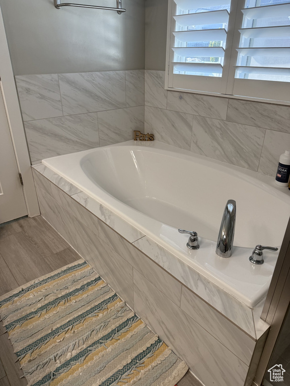 Bathroom with a garden tub