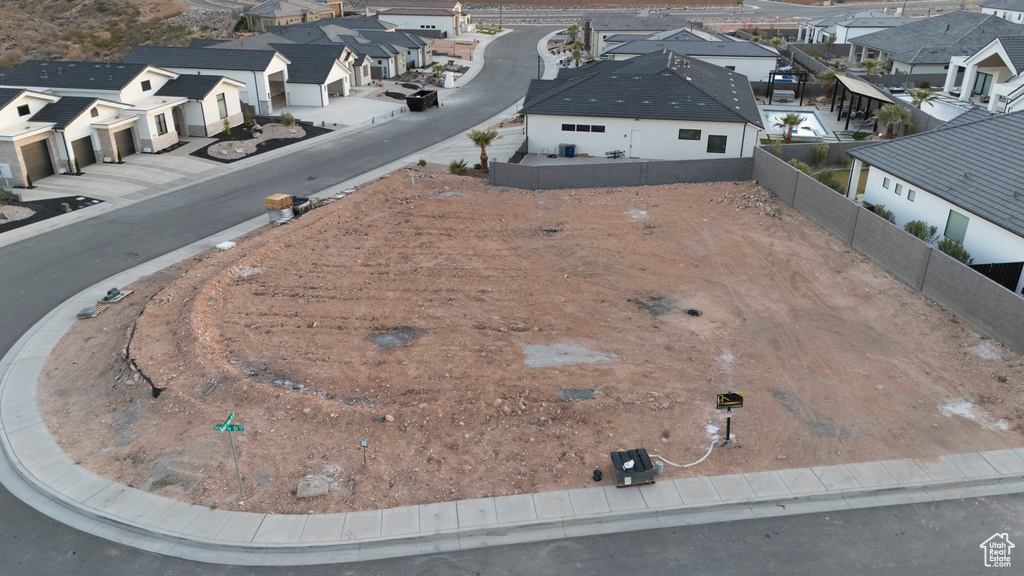 Aerial view featuring a residential view