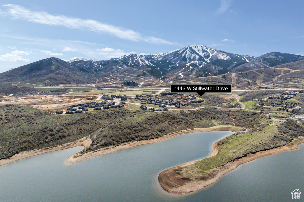 View of mountain feature featuring a water view