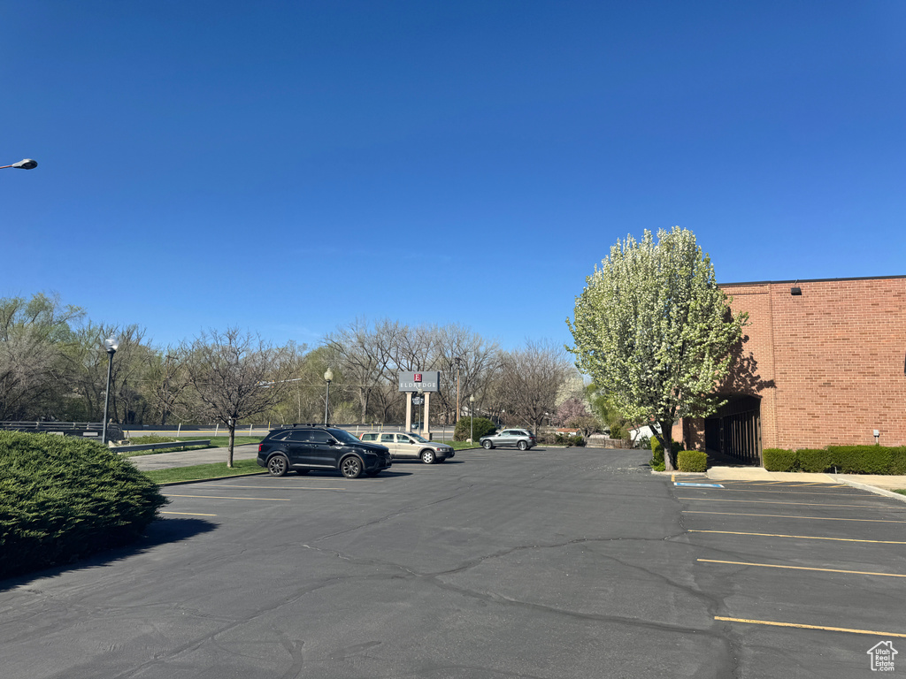View of uncovered parking lot