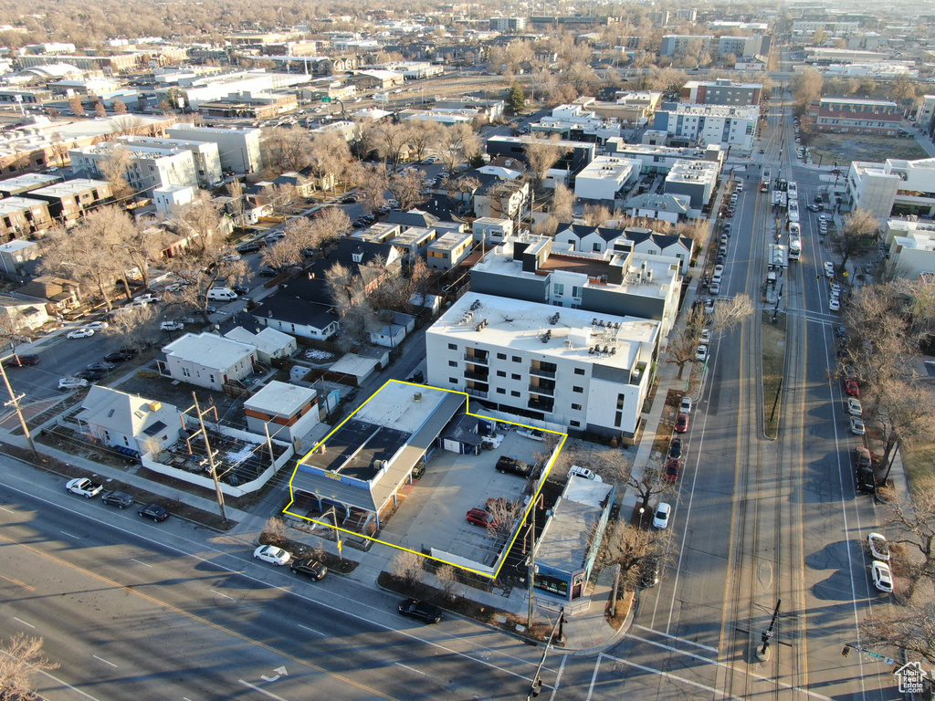 Birds eye view of property