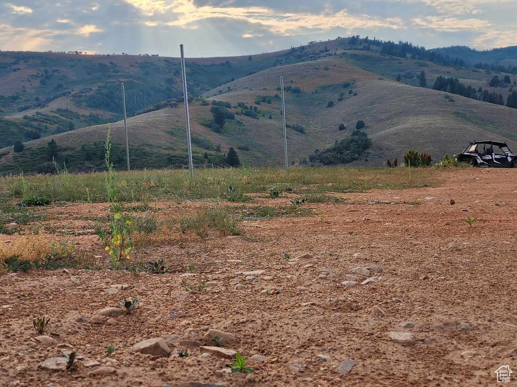 Mountain view featuring a rural view