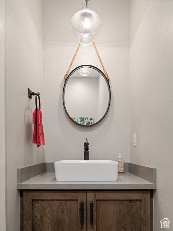 Bathroom featuring vanity