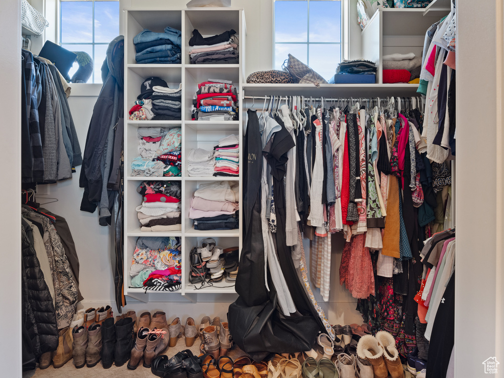 View of spacious closet