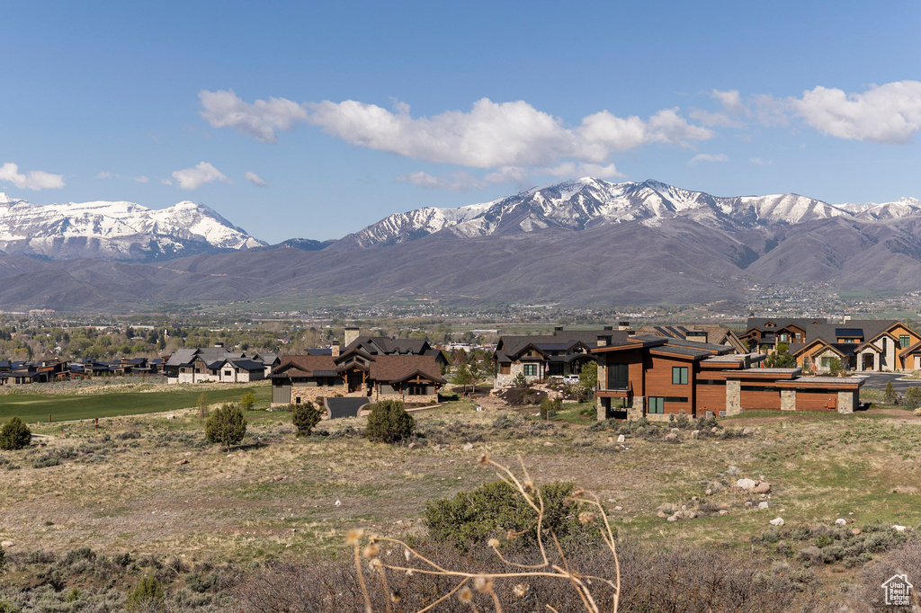 Mountain view with a residential view