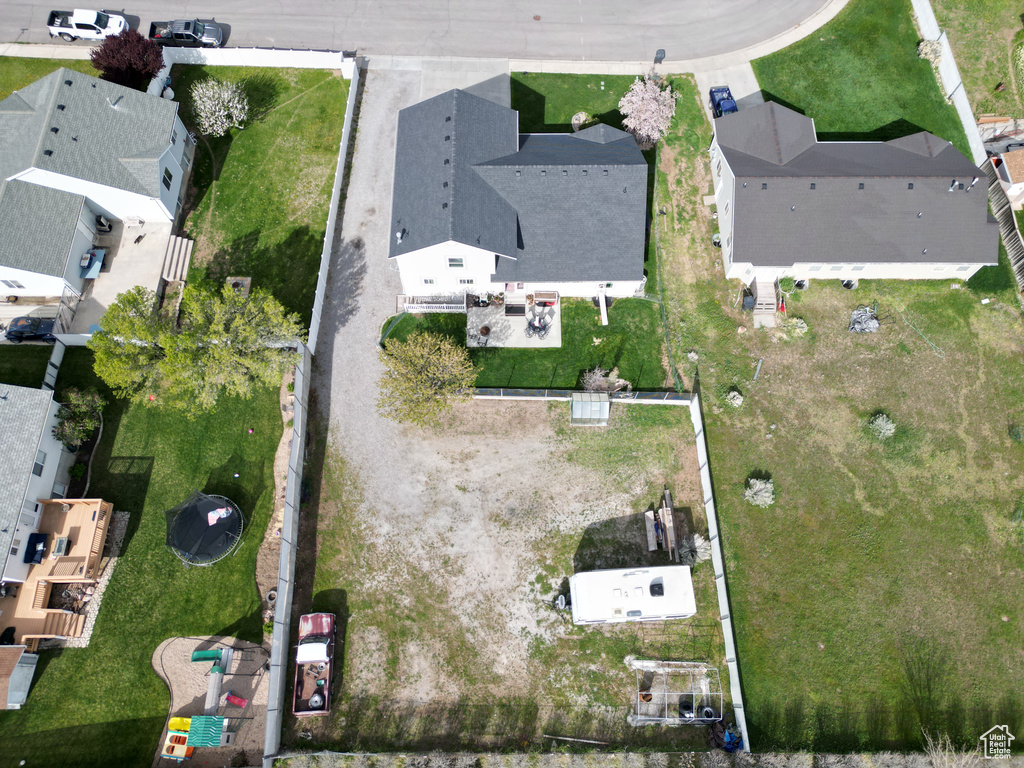 Drone / aerial view with a residential view