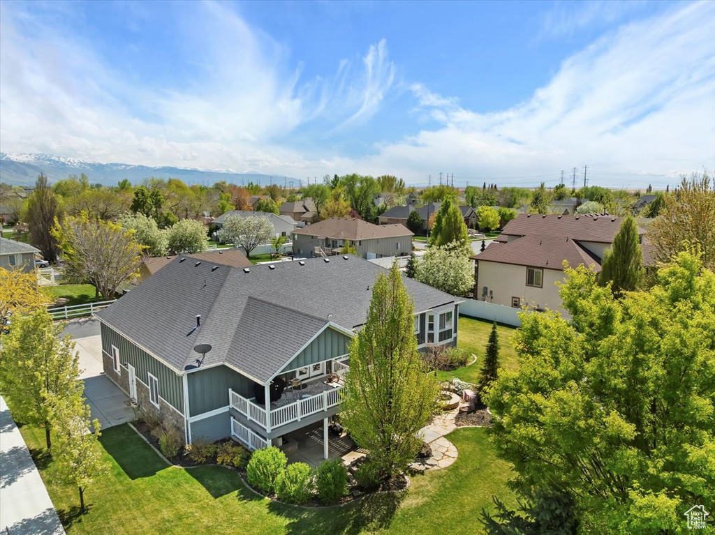 Aerial view with a residential view