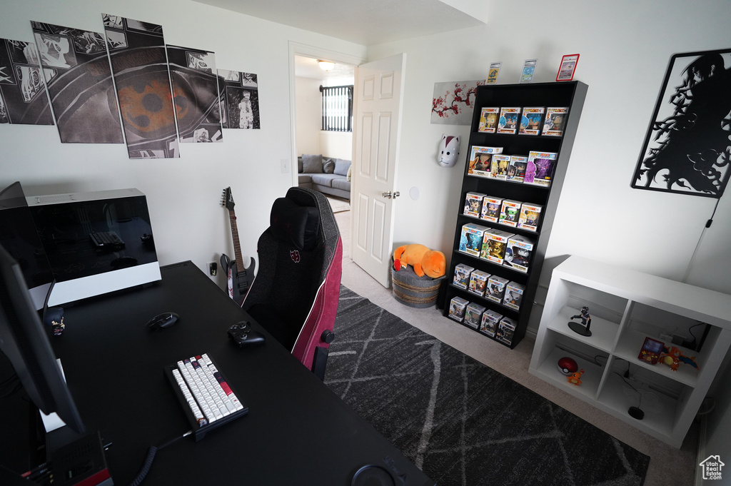 View of carpeted office space