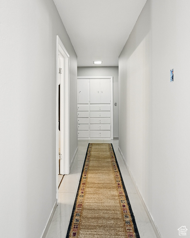 Hallway with baseboards