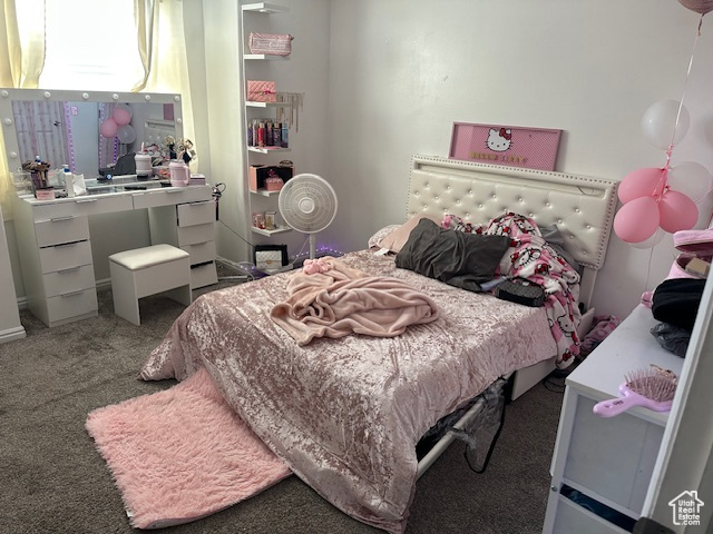 Bedroom with carpet floors