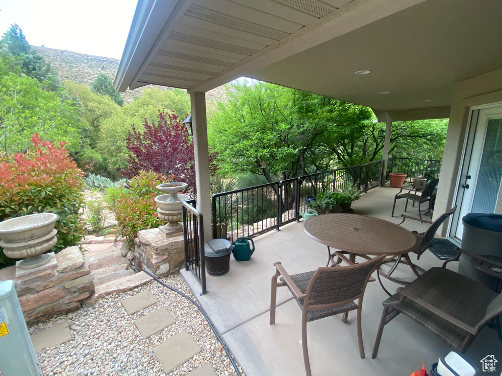 View of patio / terrace featuring a balcony