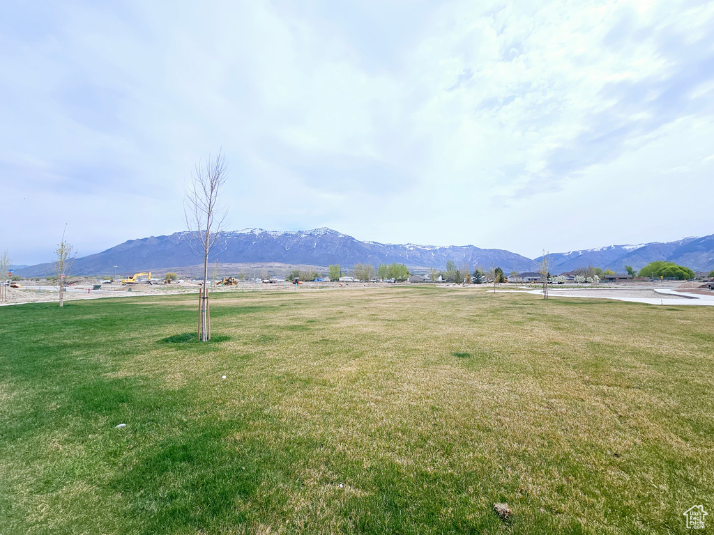 View of mountain feature with a rural view