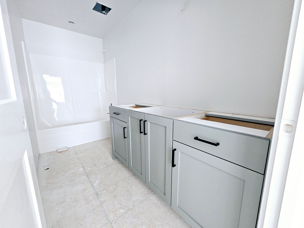 Full bath with washtub / shower combination