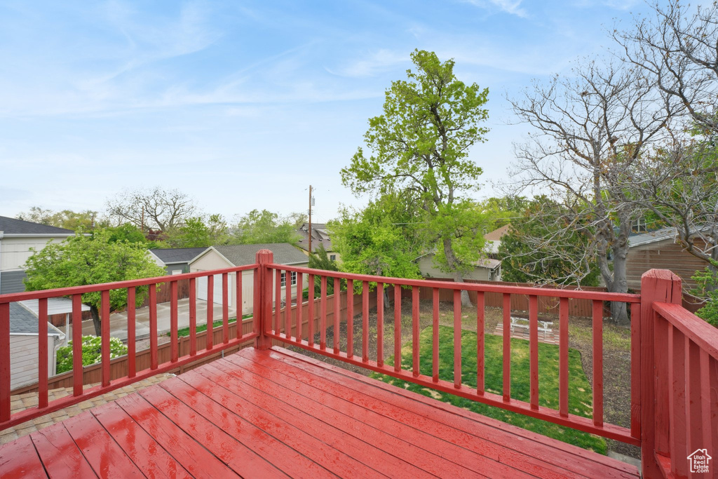 View of wooden terrace