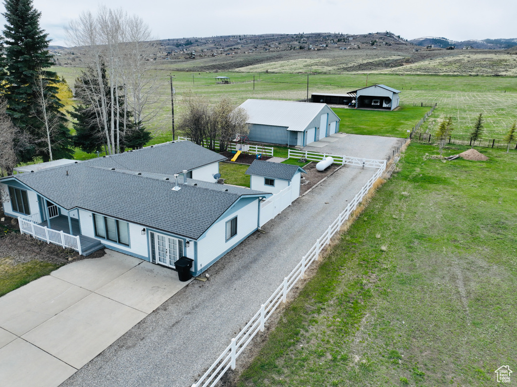 Drone / aerial view featuring a rural view