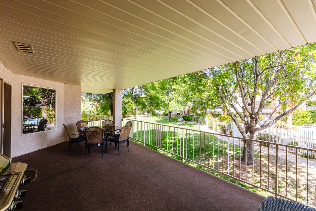 View of patio / terrace with visible vents and outdoor dining area