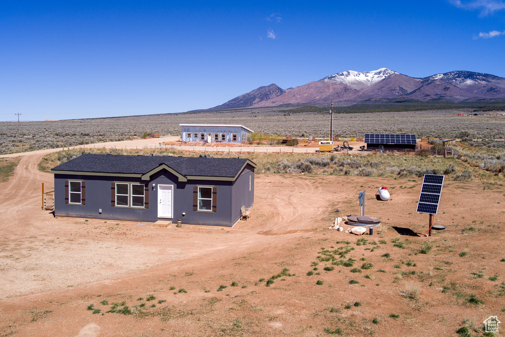 View of mountain feature with view of desert