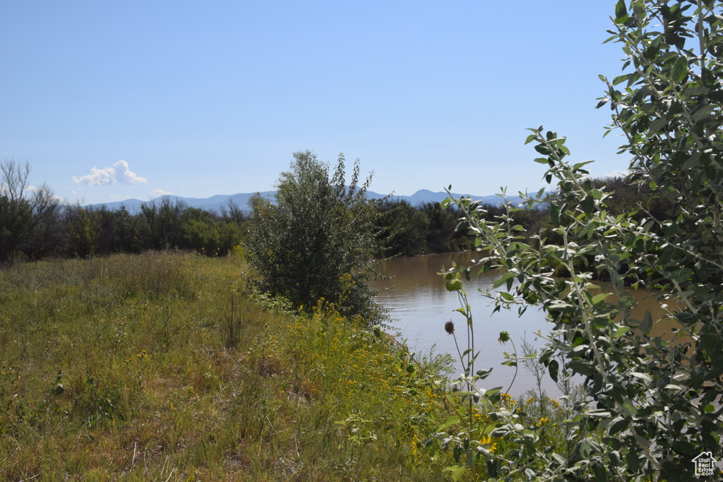 Water view featuring a mountain view