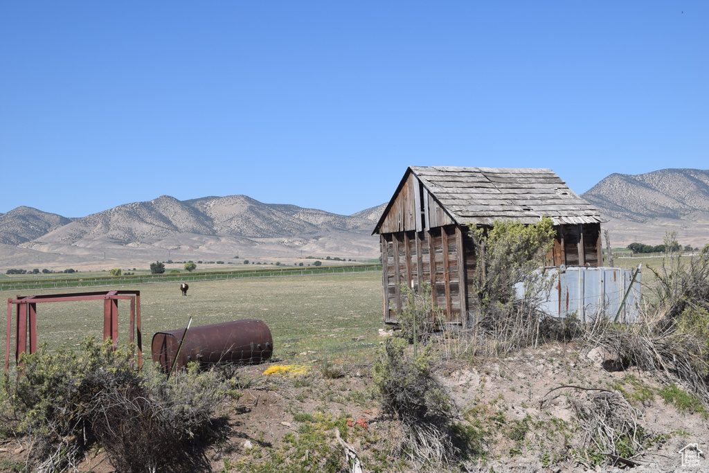View of mountain feature with a rural view