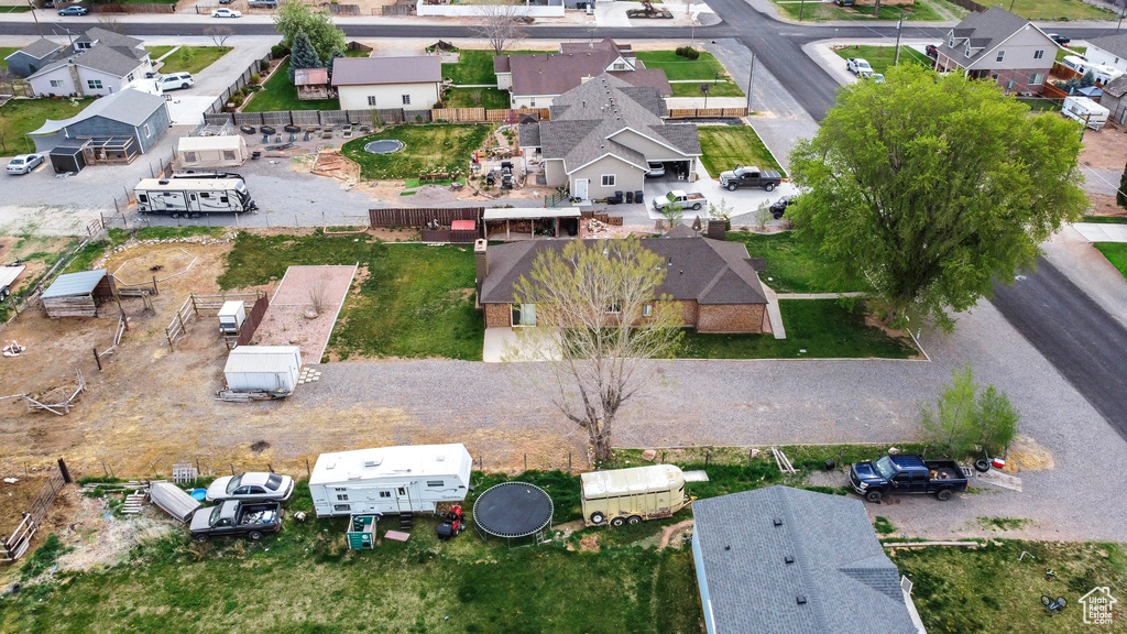 Aerial view with a residential view