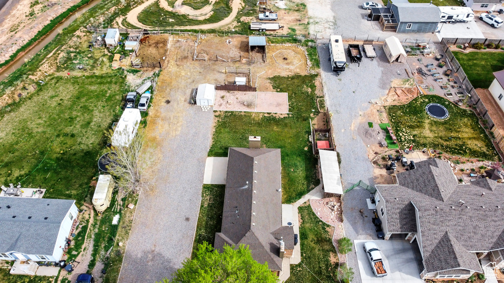 Aerial view with a residential view