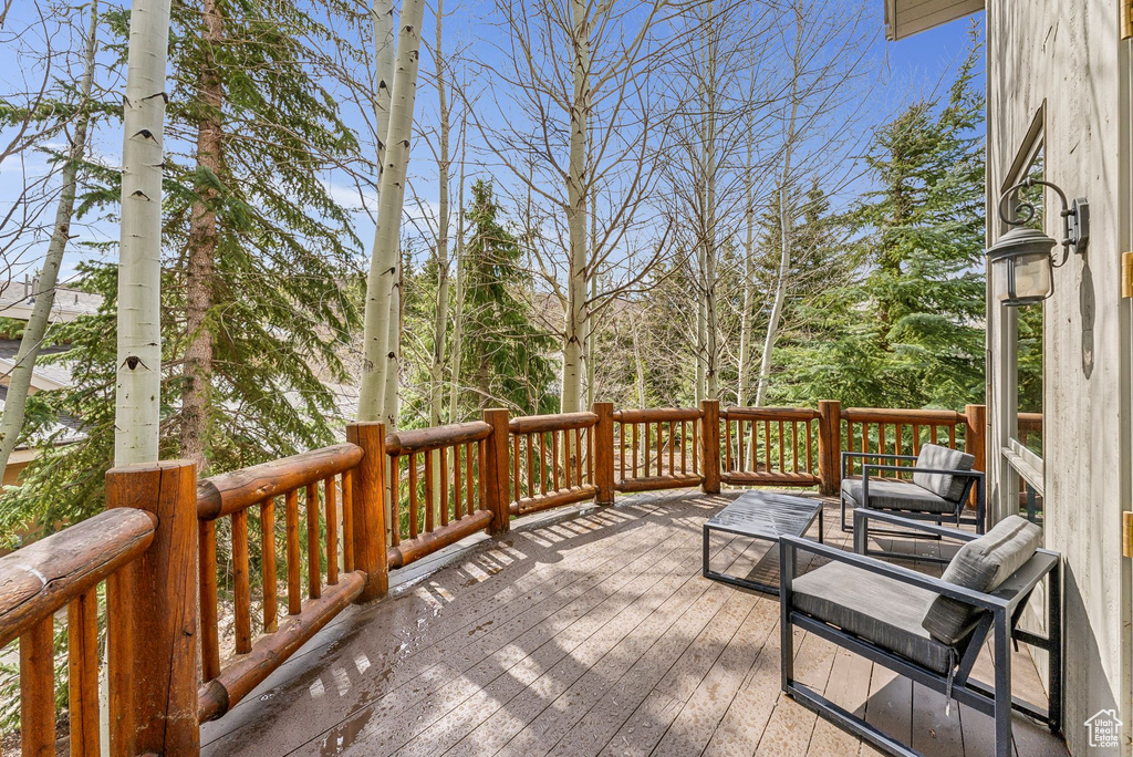 View of wooden terrace