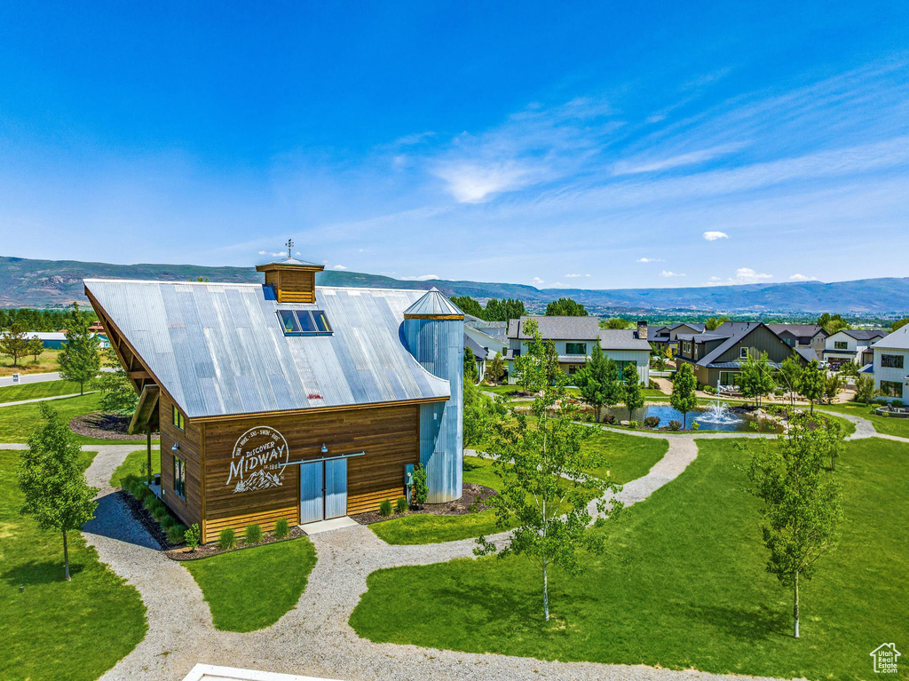 Bird\'s eye view with a residential view