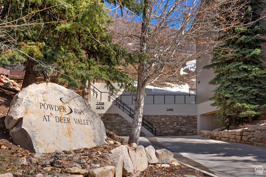 View of community sign