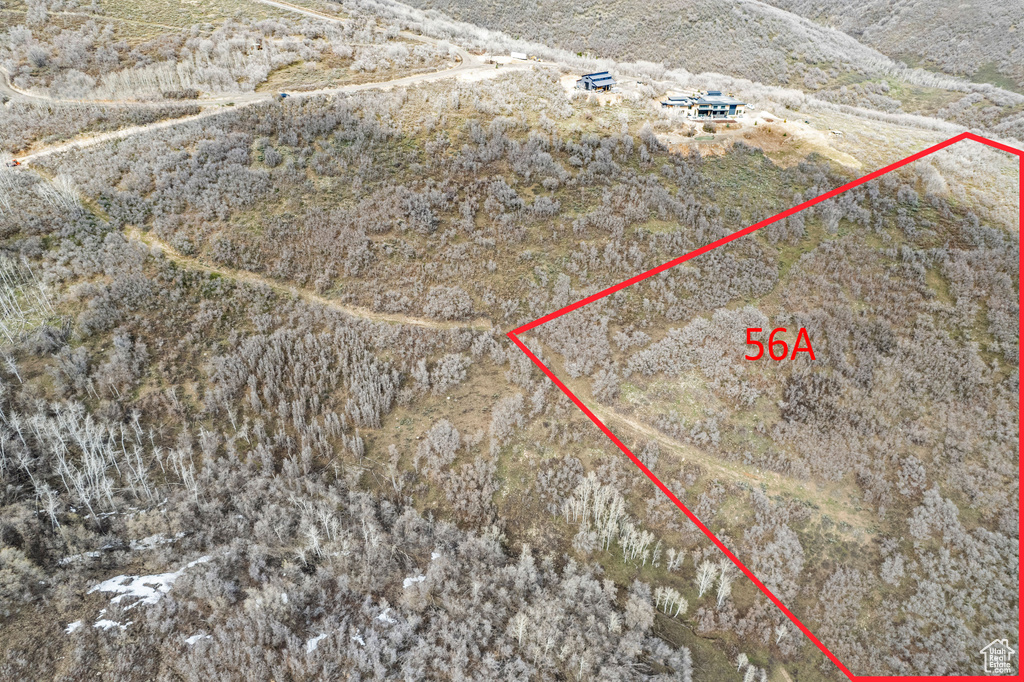 Aerial view with a rural view