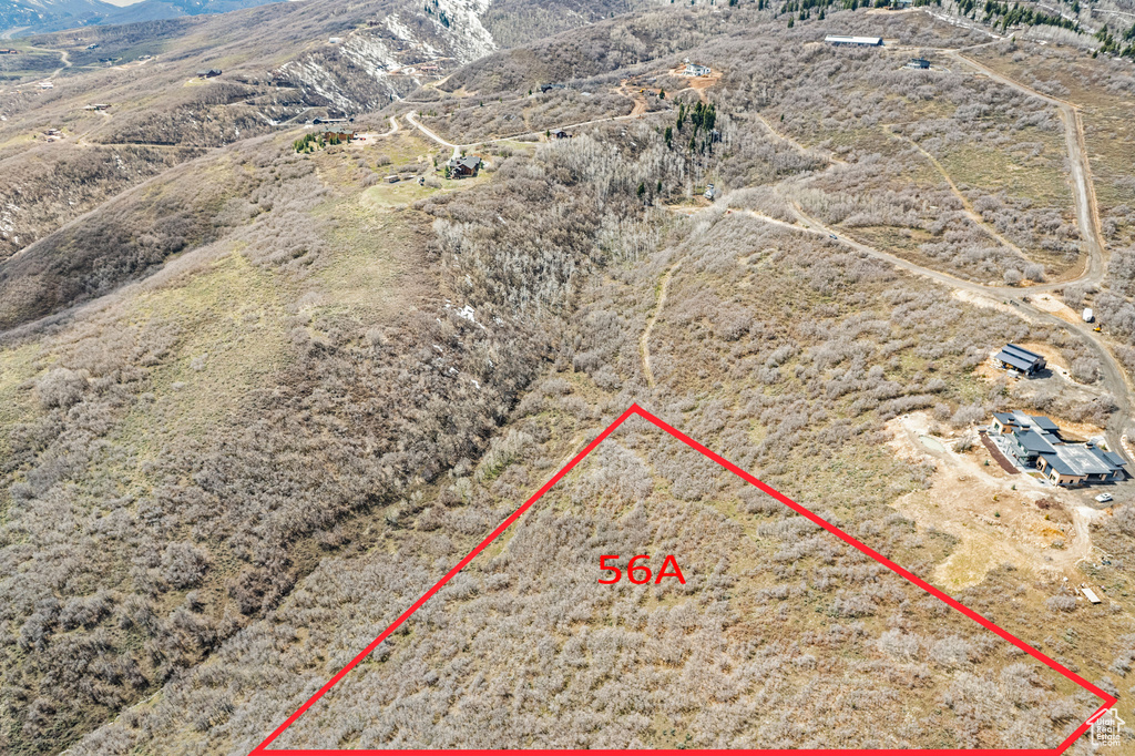 Drone / aerial view with a rural view and a mountain view