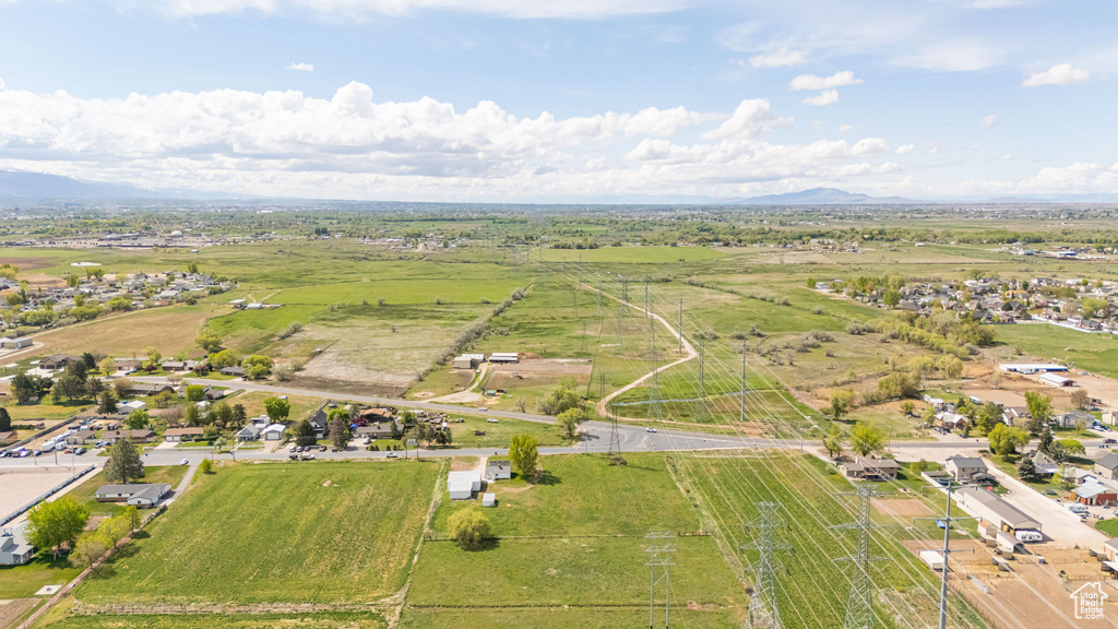 Bird's eye view featuring a mountain view and a rural view