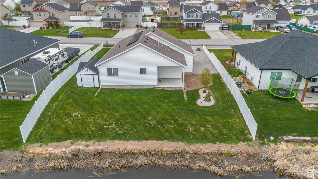 Aerial view with a residential view