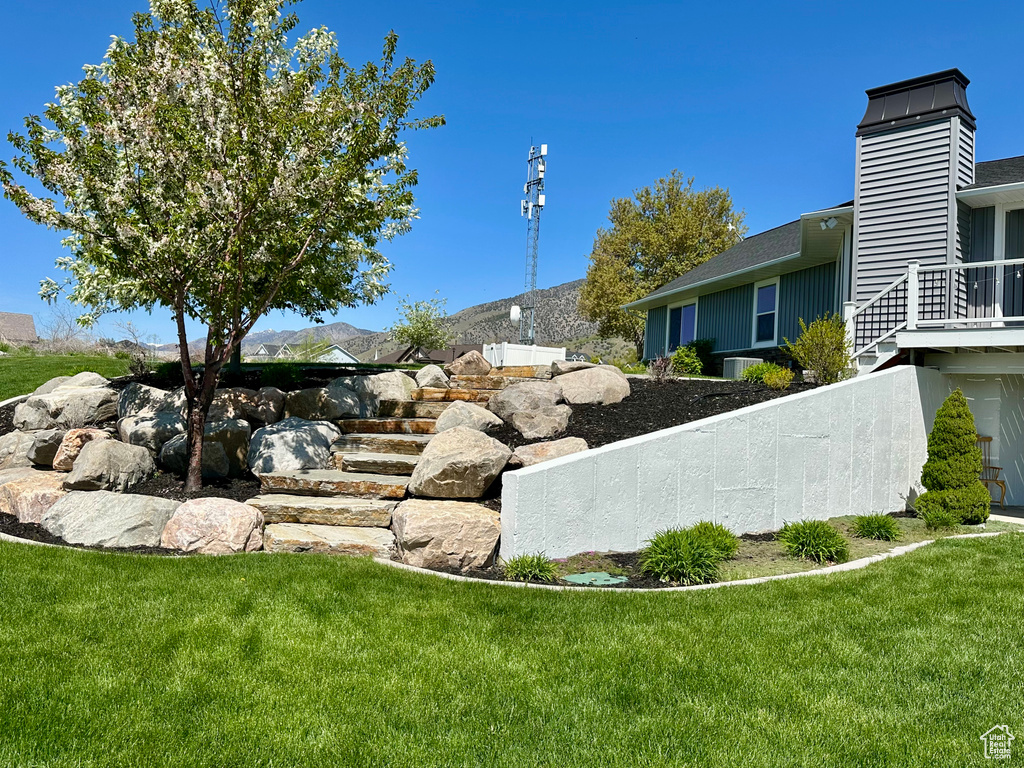 Entry to storm shelter with a lawn