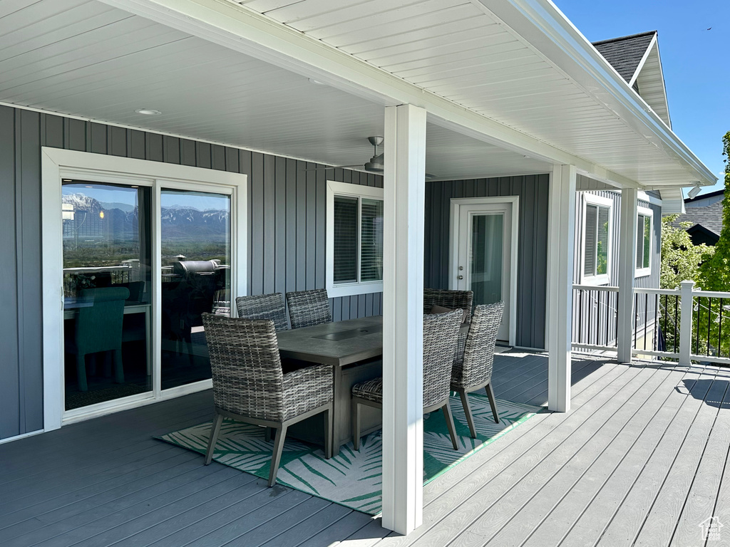 Deck featuring outdoor dining space