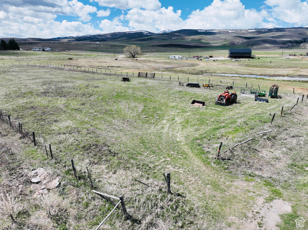 Property view of mountains featuring a rural view