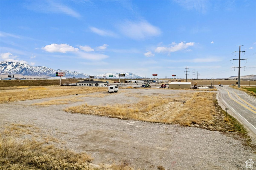 View of road with a mountain view
