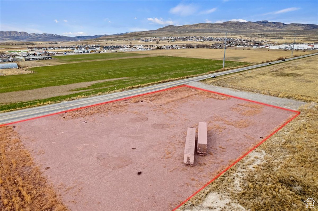 Bird's eye view featuring a mountain view