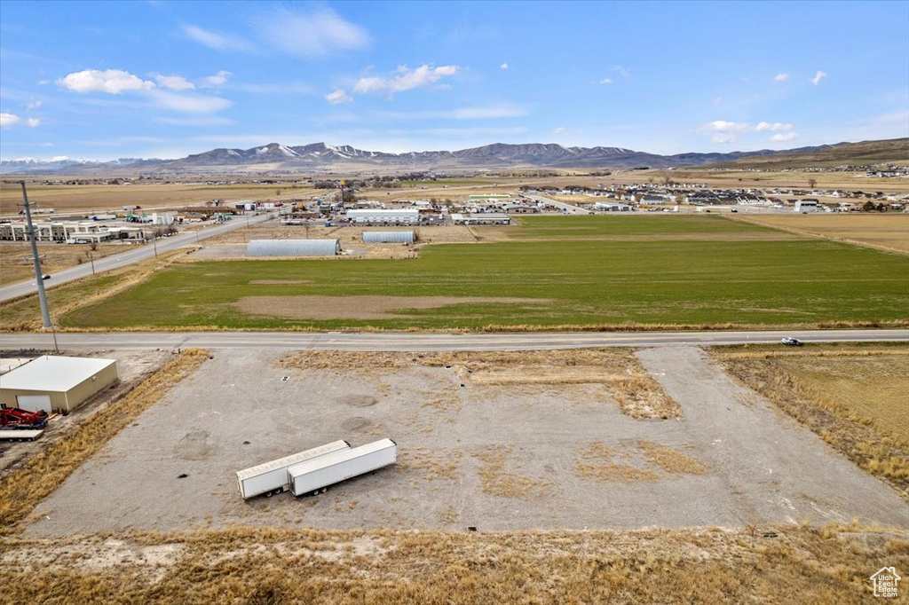 Bird's eye view with a rural view and a mountain view